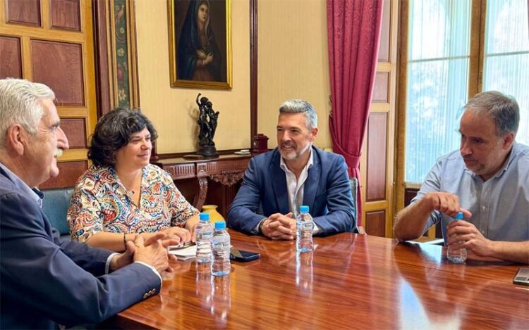 Los cuatro alcaldes reunidos en Sanlúcar / FOTO: Ayto.