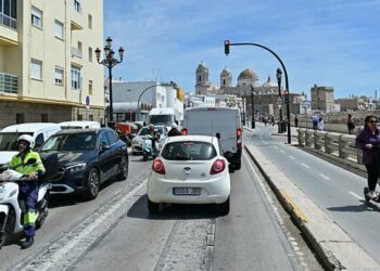 Atasco en el Campo del Sur / FOTO: Eulogio García