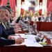 Pizarro liderando la bancada socialista en un pasado pleno provincial / FOTO: Eulogio García