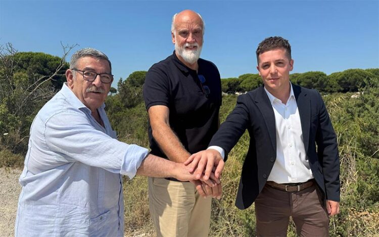 Aragón y Vidal junto a José Alberto Cruz / FOTO: 100x100