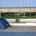 Acampados bajo la pérgola de Santa Bárbara / FOTO: Eulogio García