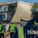 Un momento de la puesta de quilla del futuro BAM-IS que se construye en Puerto Real / FOTO: Navantia