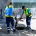Trabajando en el alcantarillado del centro histórico / FOTO: Eulogio García