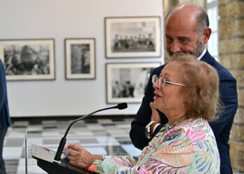 García Rodero participando en la presentación de su muestra / FOTO: Eulogio García