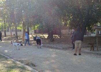 Paseando al perro en la zona de Varela / FOTO: Ayto.