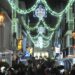 Alumbrado navideño en la calle Rosario hace unos años / FOTO: Ayto.
