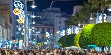 Luces navideñas en la calle Real / FOTO: Ayto.