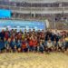 La selección de España celebrando el último Euro Beach Soccer League ganado en El Puerto / FOTO: Ayto.