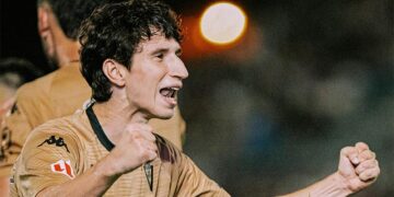 Ibon Sánchez festejando su primer gol / FOTO: Cádiz CF