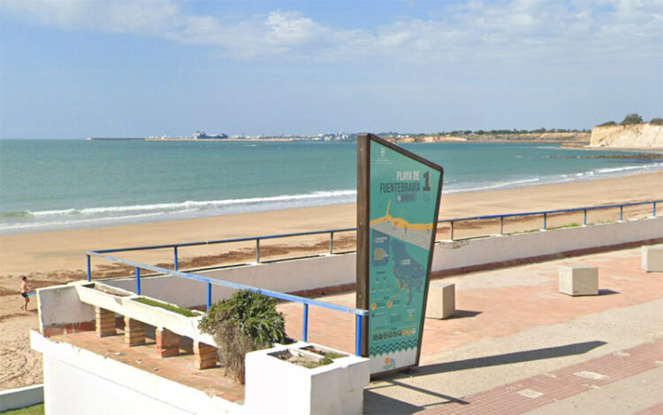 La playa de Fuentebravía en una imagen de archivo