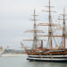 El Amerigo Vespucci entrando en el muelle gaditano / FOTO: APBC