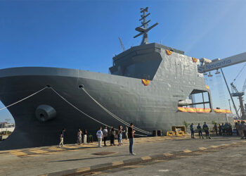El futuro buque, a vista de dique / FOTO: Navantia