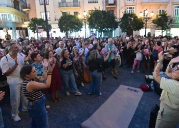 Un momento de la concentración en el Palillero / FOTO: Eulogio García