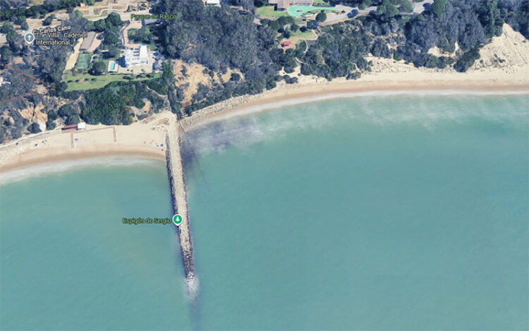El espigón del Chorrillo desde Google Maps