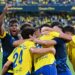 Celebrando uno de los goles anulados en el último partido en casa / FOTO: Eulogio García