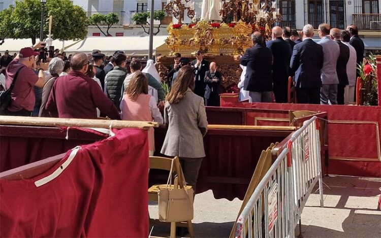 Palcos en la plaza Peral en la última Semana Santa / FOTO: Ayto.