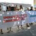 Apoyando a las puertas del Juzgado a Fani y Álex / FOTO: Eulogio García